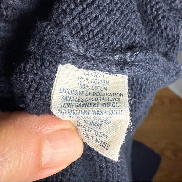 VTG AMERICAN EAGLE V NECK SWEATER MEN’S XL Y2K BLUE QUARTER ZIP - Picture 6 of 6